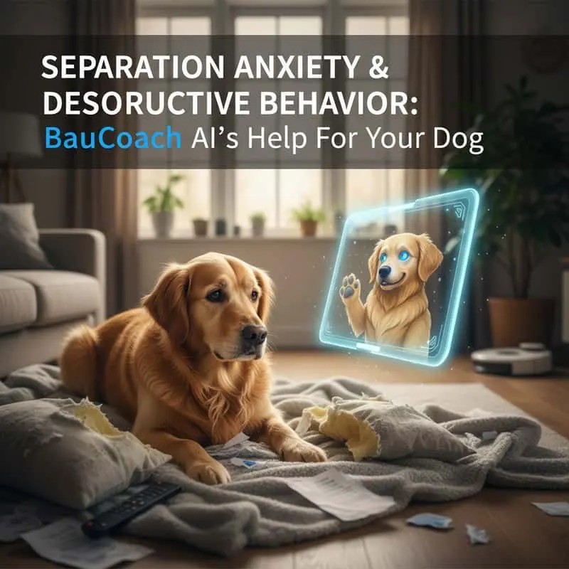 Ansia da Separazione e Comportamento Distruttivo: L'Aiuto di BauCoach AI per il Tuo Cane